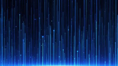 Blue Light Rays Arka plan muhteşem bir hareketli grafik arka plan. Mavi parçacık ışık yükselen, mavi parçacık şerit arka plan, mavi teknoloji çizgi ışık, tören parti performans arka plan video.