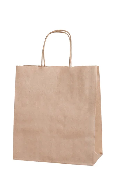 Large Paper Bag Handles White Background — Stock Photo, Image