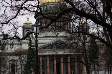 St.Petersburg'da. Rusya. Isaakievsky Katedrali. St. Petersburg Müzeleri. Rus Mimarisi.