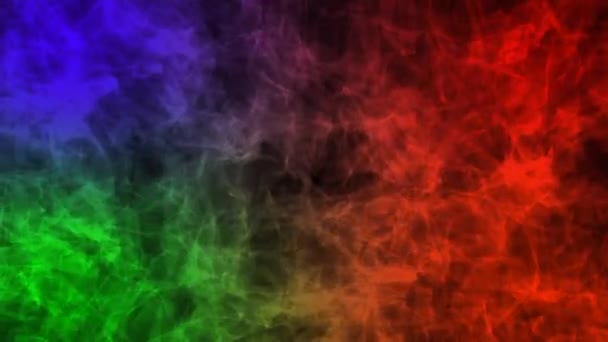 Isolated Fog Smoke Move Black Background Colored Abstraction Smoky Coloured — Stock Video