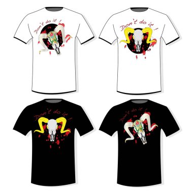 Tipografi şortlar, hoodies yazdırma. İzole. Vektör çizim. Kafatası.