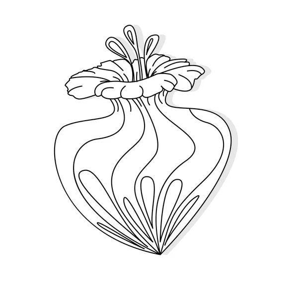 Vektorgrafik Målarbok För Vuxna Fantasy Flower Illustration — Stock vektor