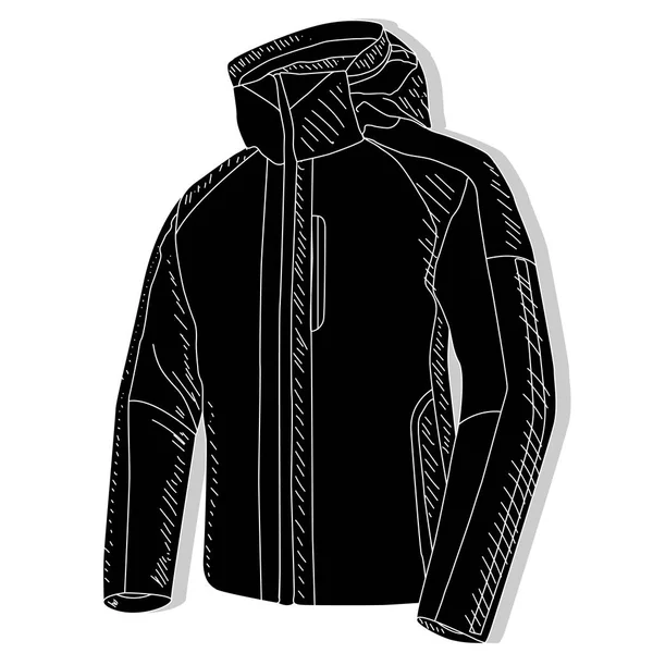 Спортивная Куртка Векторная Иллюстрация Спортивной Куртки Белом Фоне — стоковый вектор