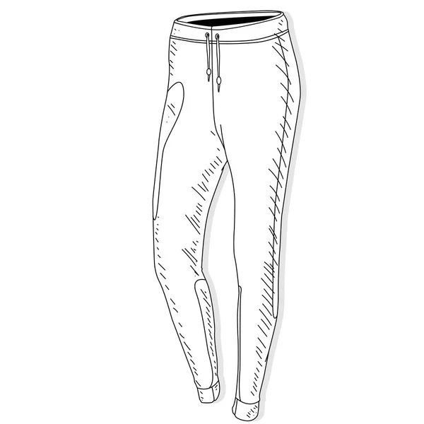 Pantalon Sport Illustration Vectot Pantalon Sport Isolé Sur Fond Blanc — Image vectorielle