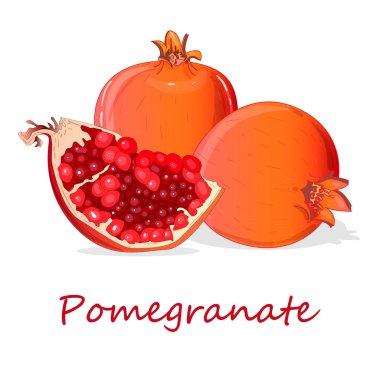 Nar el boğulmak vektör illüstrasyon izole beyaz arka plan üzerinde.