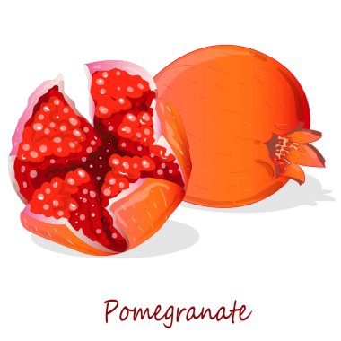 Nar el boğulmak vektör illüstrasyon izole beyaz arka plan üzerinde.