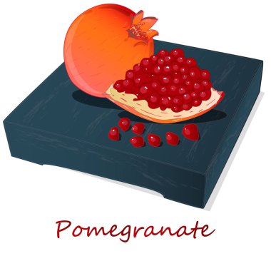 Nar el boğulmak vektör illüstrasyon izole beyaz arka plan üzerinde.