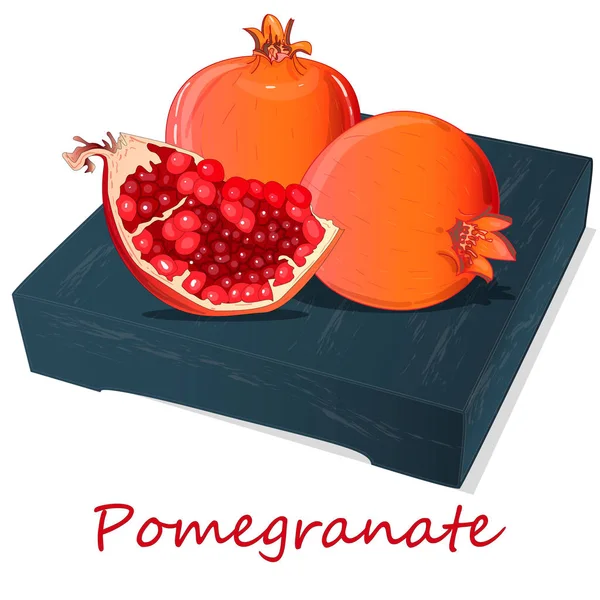 Nar el boğulmak vektör illüstrasyon izole beyaz arka plan üzerinde.