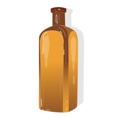 Beyaz illüstrasyon sette izole yağ şişeleri