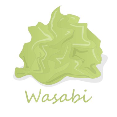 Wasabi Japon horseradish resimde beyaz bacground üzerinde.