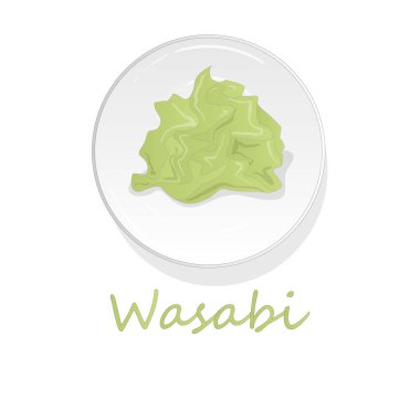 Wasabi Japon horseradish resimde beyaz bacground üzerinde.