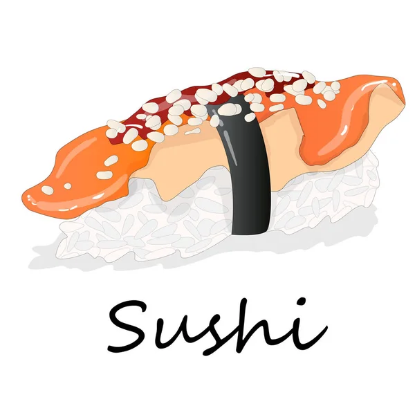 Nigiri Sushi Ilustração Sobre Fundo Branco Isolado — Fotografia de Stock