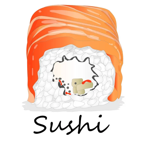 Nigiri Sushi Illustration Sur Fond Blanc Isolé — Photo