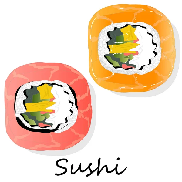 Nigiri Sushi Illustration White Background Isolated — Stock Photo, Image