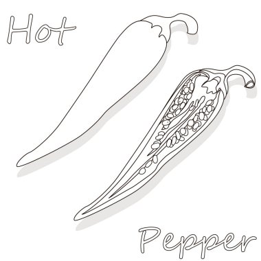 Beyaz arka plan üzerinde Closeup görünümü biber, çiğ gıda madde con