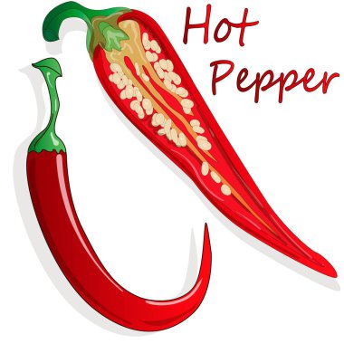 Beyaz arka plan üzerinde Closeup görünümü biber, çiğ gıda madde con