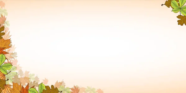 Vector illustratie van de herfstcompositie. Frame van colorfu — Stockvector