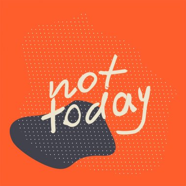 Bugün değil elle çizilmiş vektör harfleri.