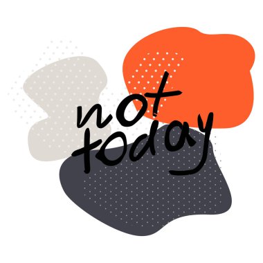 Bugün değil elle çizilmiş vektör harfleri.