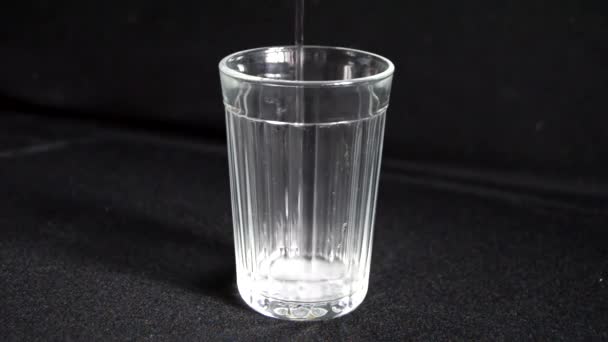 Pouring Water Glass Video Footage Your Media Projects — Stock Video