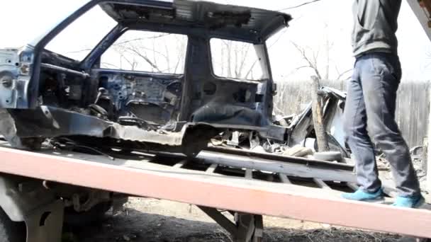 Reboque Reboque Reboque Distância Veículo Vídeo Carro Para Seus Projetos — Vídeo de Stock