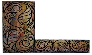 Boş alan ve girdaplar arka plan ile çerçeve