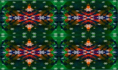 Suluboya sıçramaları ve kar taneleri ile soyut sanat