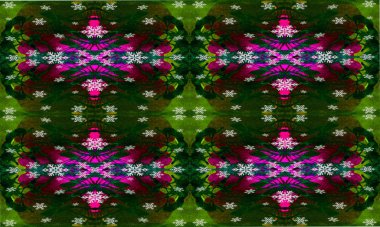 Suluboya sıçramaları ve kar taneleri ile soyut sanat