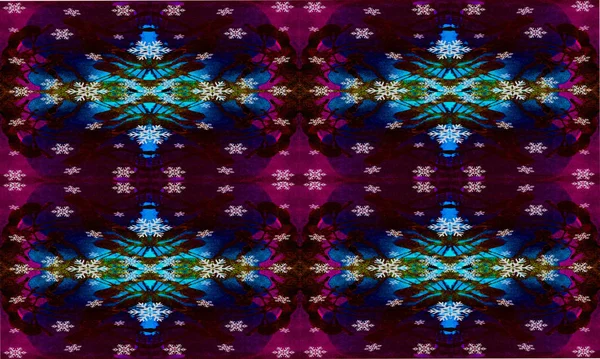 Suluboya sıçramaları ve kar taneleri ile soyut sanat