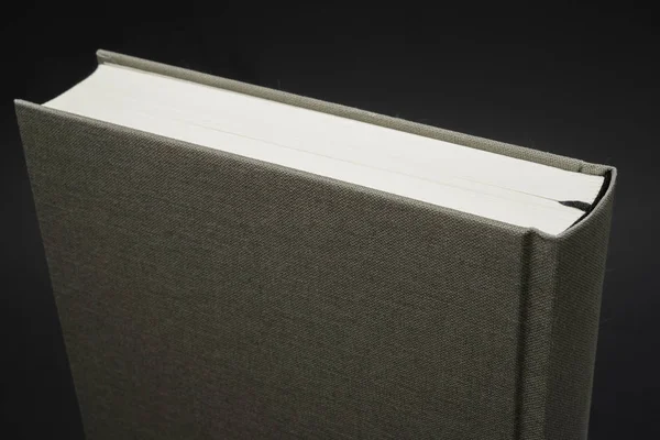 Close View Top Portion Cloth Bound Book Permanent Black Silk — Stock Photo, Image