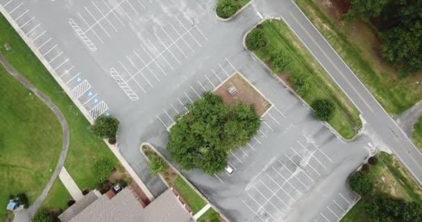 Una Vista Aérea Área Suburbana Típica Americana Que Muestra Una — Vídeo de stock