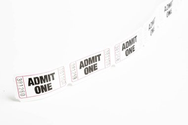 Admit One Paper Ticket clipart