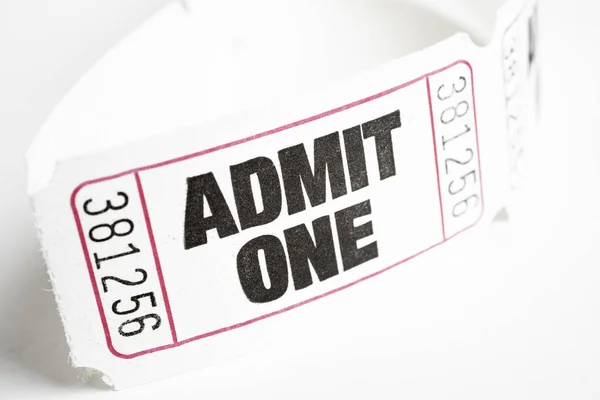 Admit One Paper Ticket — Stock Photo, Image