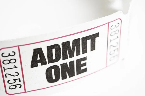 Admit One Paper Ticket — Stock Photo, Image