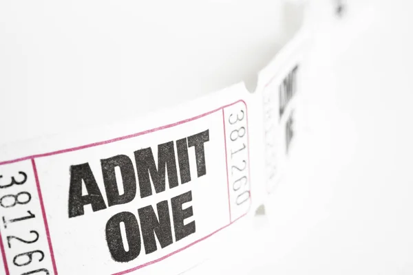 Admit One Paper Ticket — Stock Photo, Image