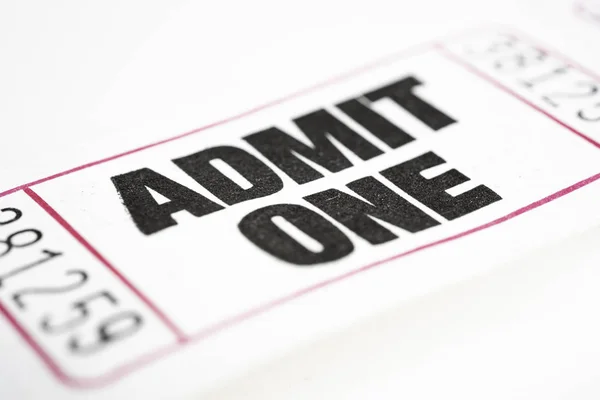 Admit One Paper Ticket — Stock Photo, Image