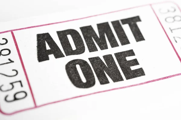 Admit One Paper Ticket — Stock Photo, Image