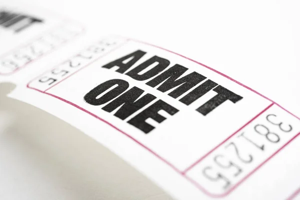 Admit One Paper Ticket — Stock Photo, Image