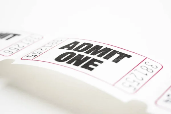 Admit One Paper Ticket — Stock Photo, Image