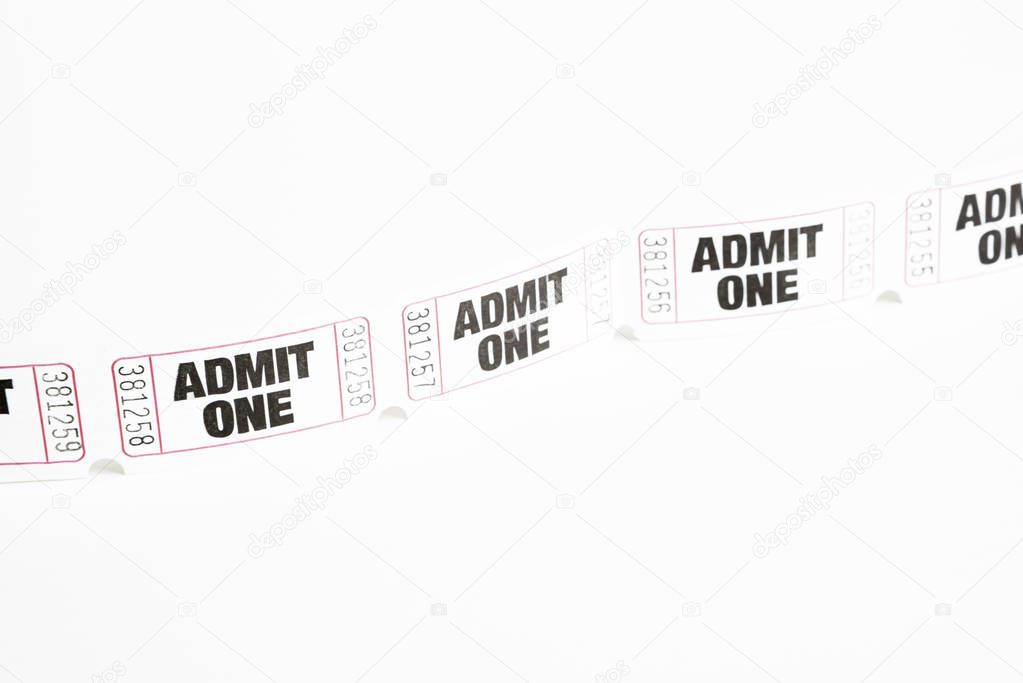 Admit One Paper Ticket