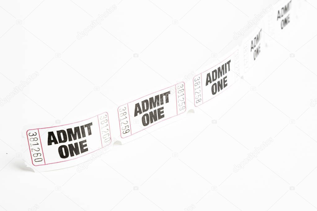 Admit One Paper Ticket