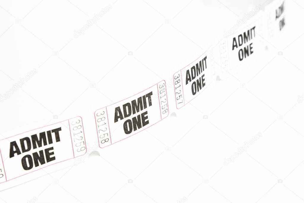 Admit One Paper Ticket