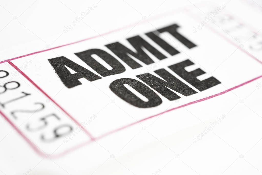 Admit One Paper Ticket