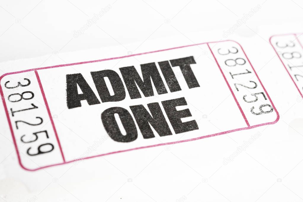 Admit One Paper Ticket