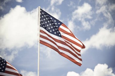 iki Amerikan bayrakları