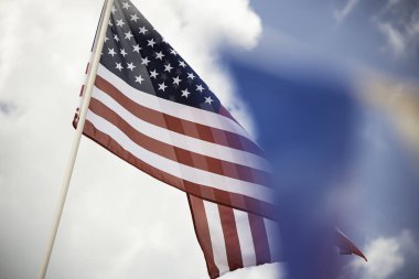 Banner ile Amerikan Bayrağı