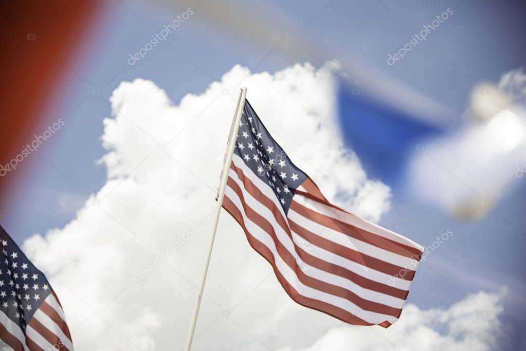 American Flag With Banner