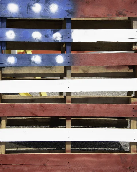 American Flag Painted On Wood — Stock Photo, Image