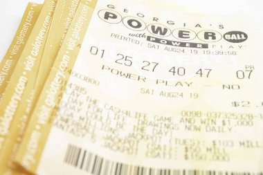 Bir yığın Powerball Loto Biletleri