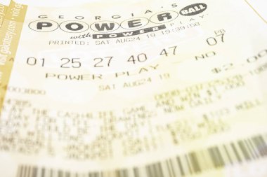 Bir yığın Powerball Loto Biletleri